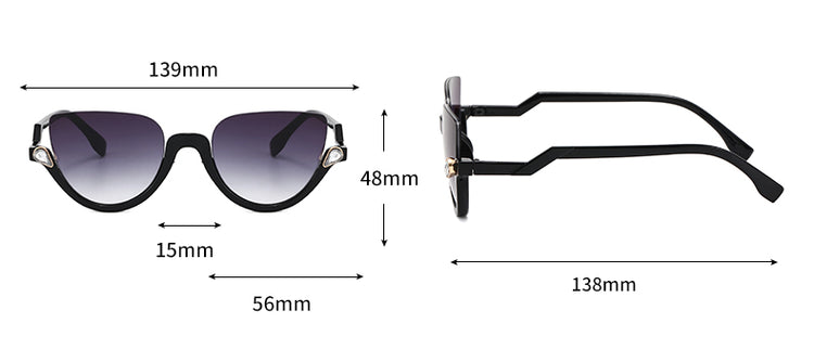 HELEN WOMEN'S UV400 VINTAGE CAT EYE SUNGLASSES