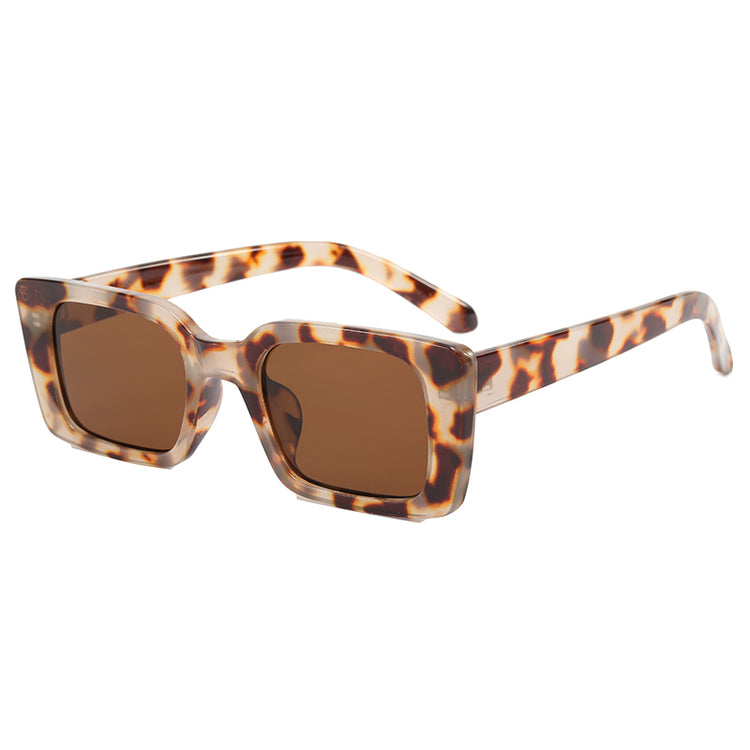 OCEAN SMALL UNISEX UV400  VINTAGE  RECTANGLE METAL FRAME SUNGLASSES