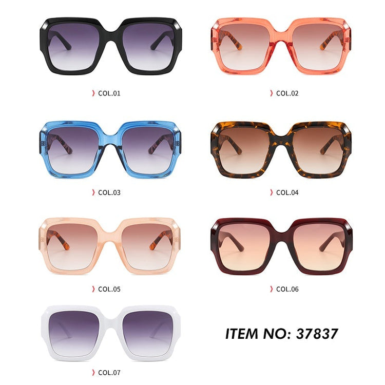 AZURE WOMENS RETRO OVERSIZED SQUARE UV 400 SUNGLASSES
