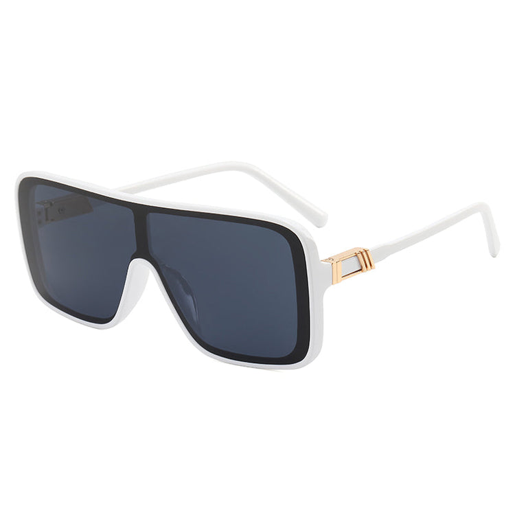ALI UNISEX UV400 BIG RECTANGLE FRAME SUNGLASSES