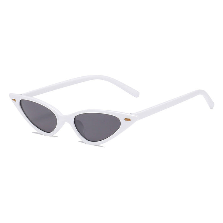 TRINA Women's Small Triangle Rivet Cat Eye UV400 Sunglasses