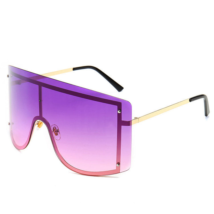 AUBREY WOMEN'S TINTED OVERSIZED SHIELD RECTANGLE FRAME