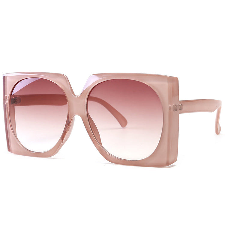 BRENDA WOMEN'S UV 400 OVERSIZED GRADIENT SQUARE FRAME SUNGLASSES