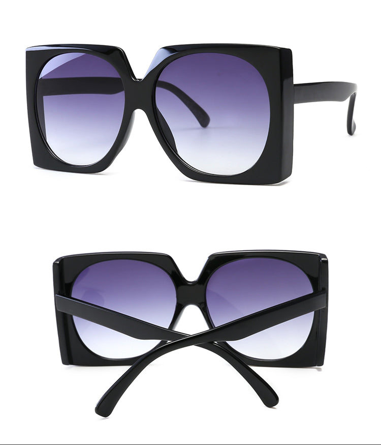 BRENDA WOMEN'S UV 400 OVERSIZED GRADIENT SQUARE FRAME SUNGLASSES