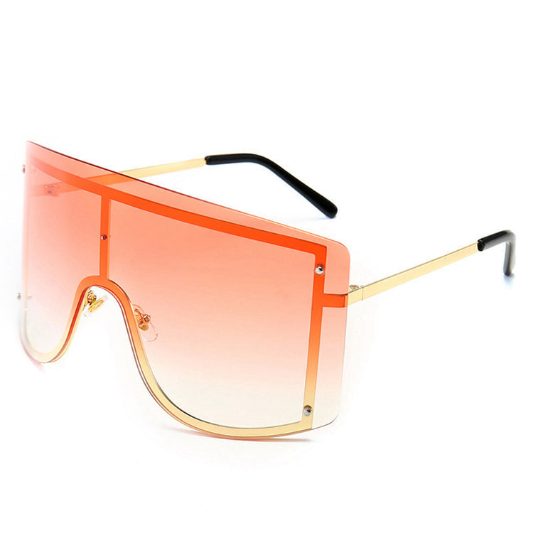 AUBREY WOMEN'S TINTED OVERSIZED SHIELD RECTANGLE FRAME