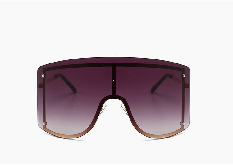 AUBREY WOMEN'S TINTED OVERSIZED SHIELD RECTANGLE FRAME