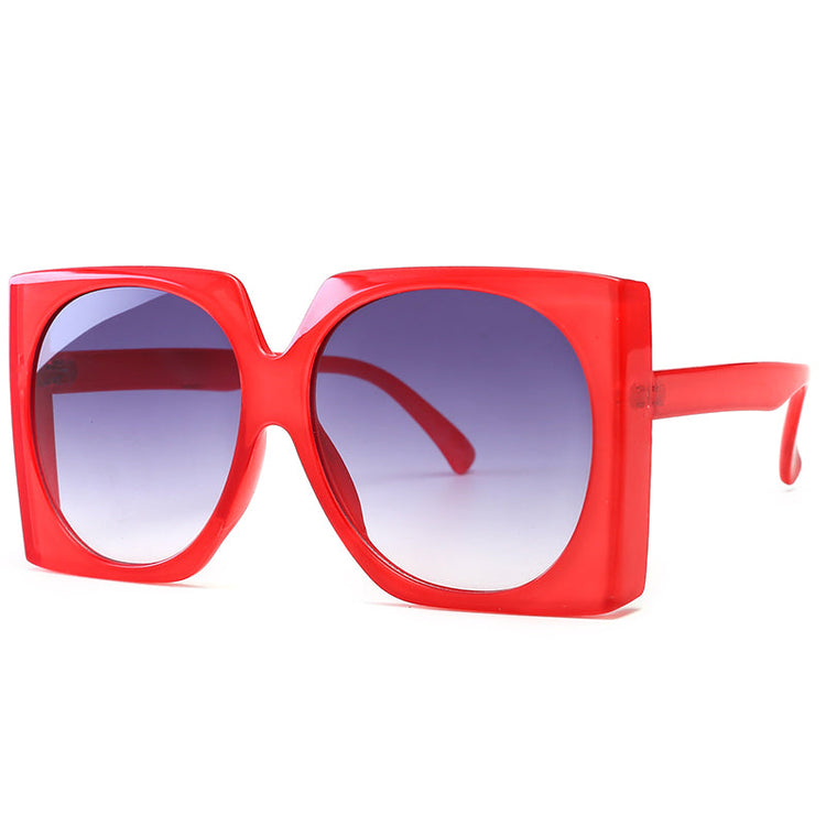 BRENDA WOMEN'S UV 400 OVERSIZED GRADIENT SQUARE FRAME SUNGLASSES