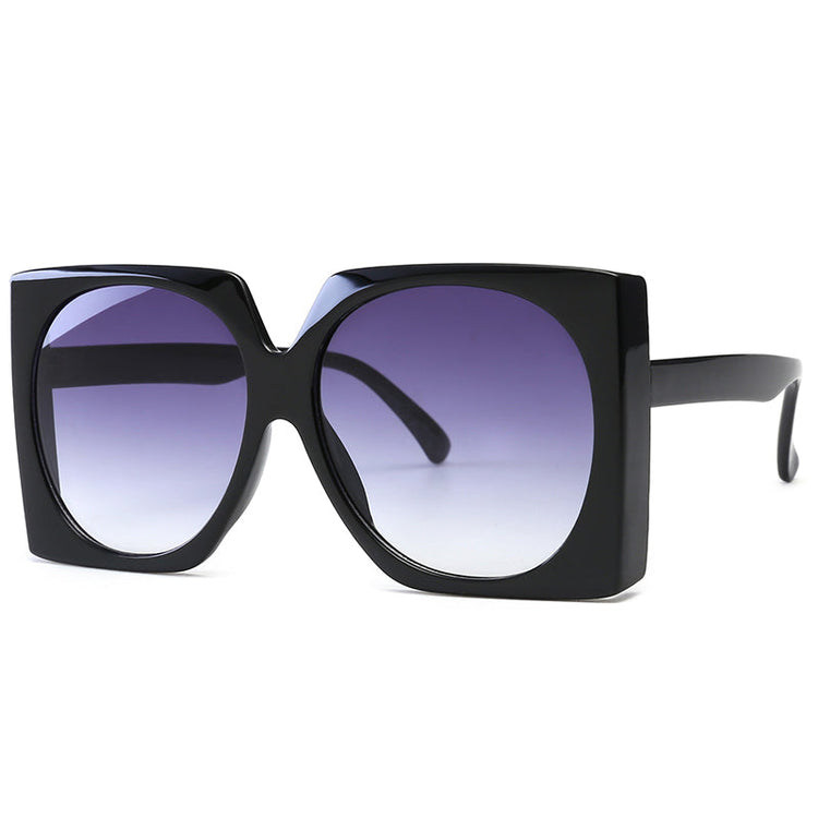BRENDA WOMEN'S UV 400 OVERSIZED GRADIENT SQUARE FRAME SUNGLASSES