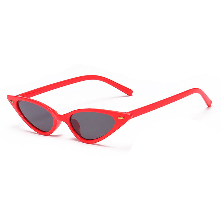 TRINA Women's Small Triangle Rivet Cat Eye UV400 Sunglasses