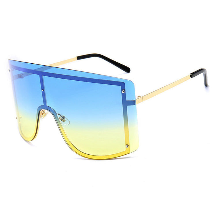 AUBREY WOMEN'S TINTED OVERSIZED SHIELD RECTANGLE FRAME