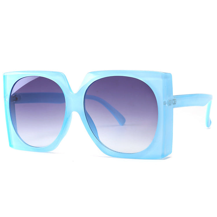 BRENDA WOMEN'S UV 400 OVERSIZED GRADIENT SQUARE FRAME SUNGLASSES