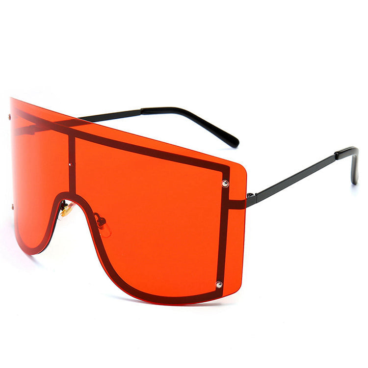 AUBREY WOMEN'S TINTED OVERSIZED SHIELD RECTANGLE FRAME
