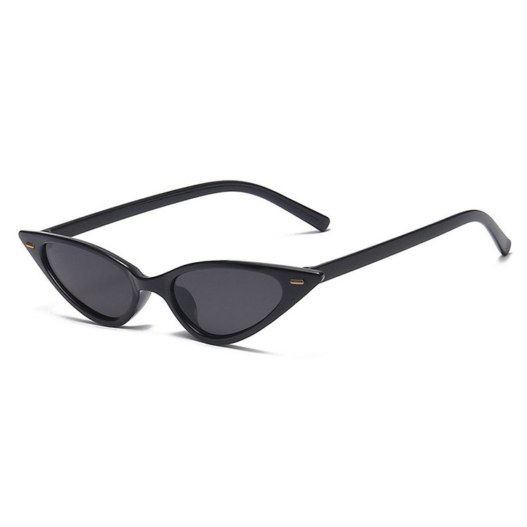 TRINA Women's Small Triangle Rivet Cat Eye UV400 Sunglasses