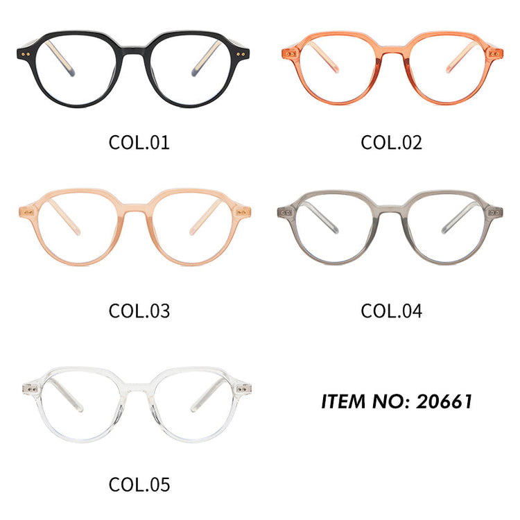 Zaid Unisex Vintage Round Frame Anti-Blue Light Glasses