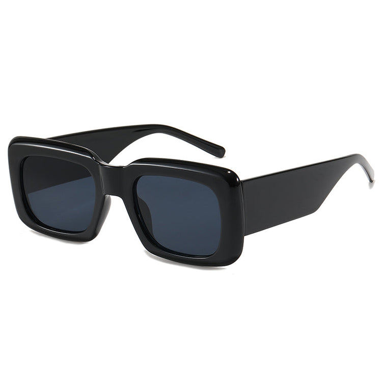 TONI UNISEX RETRO THICK UV 400 RECTANGLE FRAME SUNGLASSES
