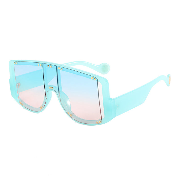 AVERY WOMEN'S UV 400 OVERSIZED BOLD SHIELD FRAME SUNGLASSES