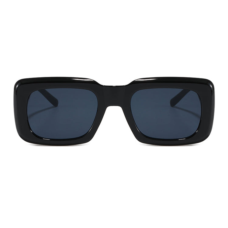 TONI UNISEX RETRO THICK UV 400 RECTANGLE FRAME SUNGLASSES