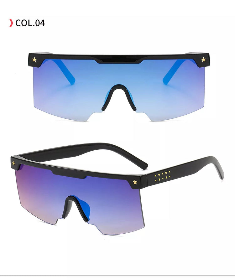 PHOENIX UNISEX UV400 FLAT TOP SHIELD FRAME SUNGLASSES