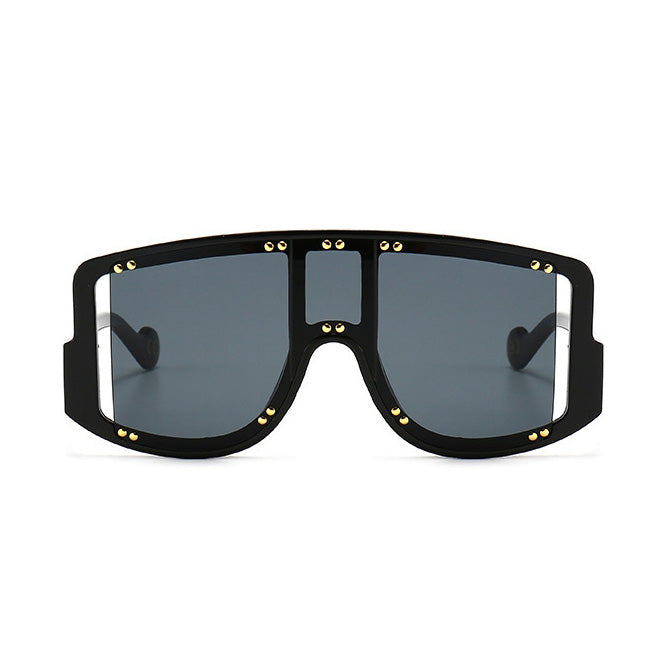 AVERY WOMEN'S UV 400 OVERSIZED BOLD SHIELD FRAME SUNGLASSES
