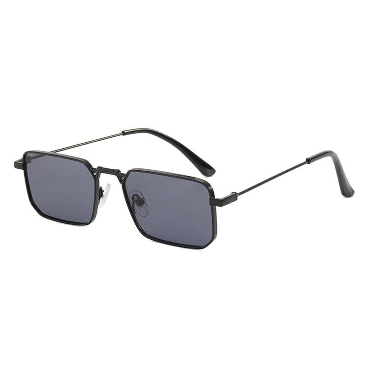 Warren Men's Small Rectangle Metal Frame Sunglasses