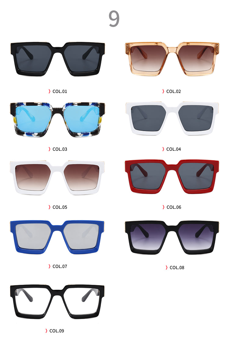 BAILEY UNISEX GRADIENT LENS BLOCK FRAME SUNGLASSES