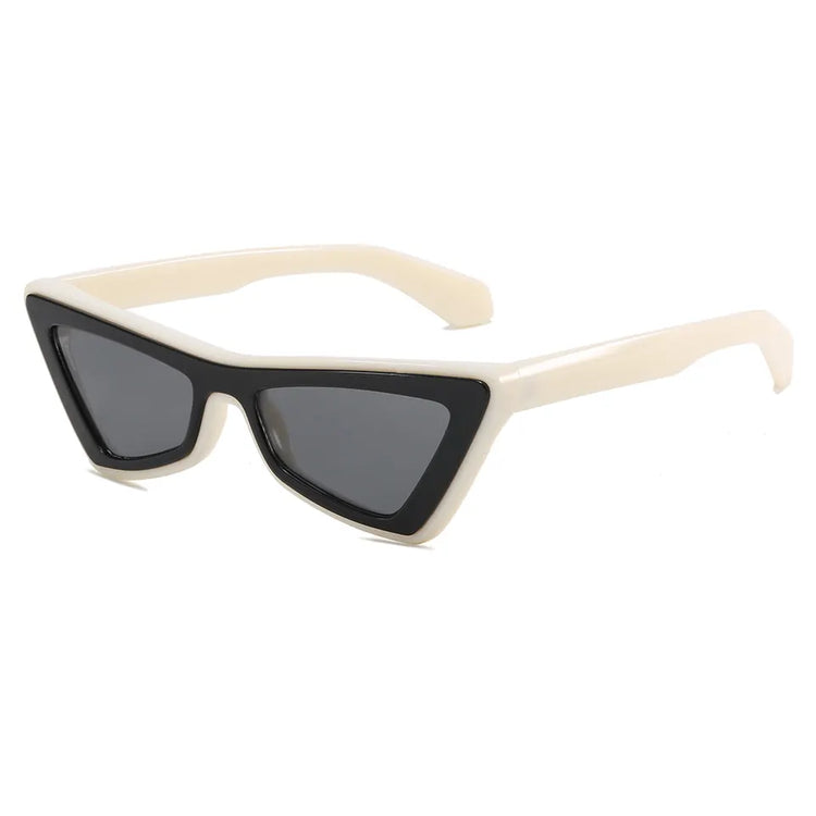 SUMMER VINTAGE TRIANGLE FRAME CAT-EYE UV400 SUNGLASSES