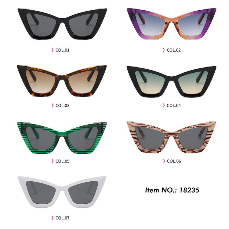 NIKKI Women's UV400 Small Vintage Cat Eye Sunglasses