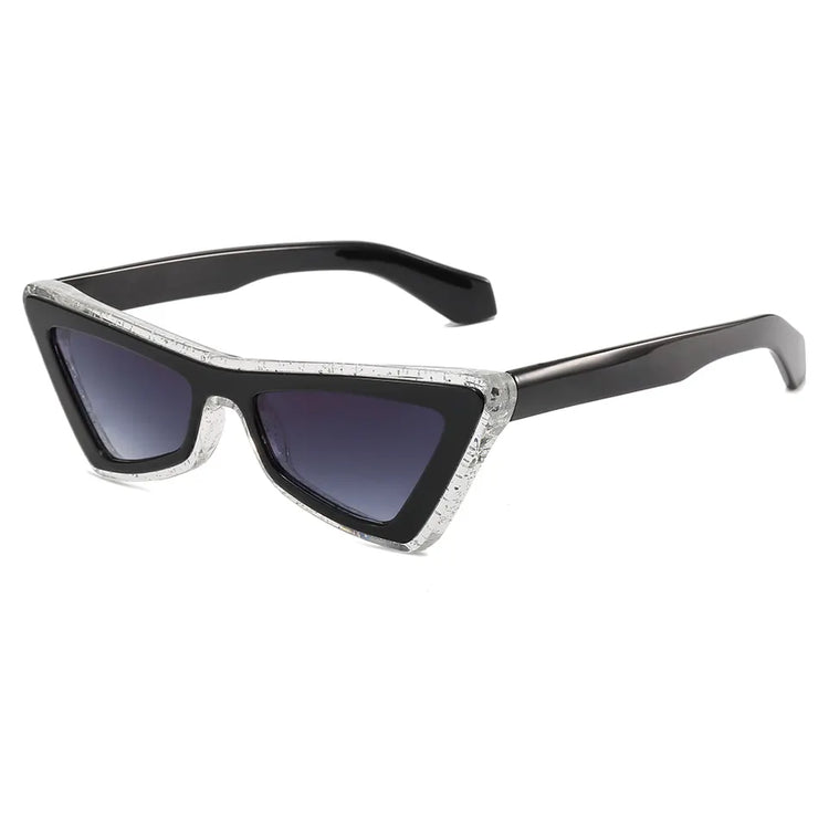 SUMMER VINTAGE TRIANGLE FRAME CAT-EYE UV400 SUNGLASSES