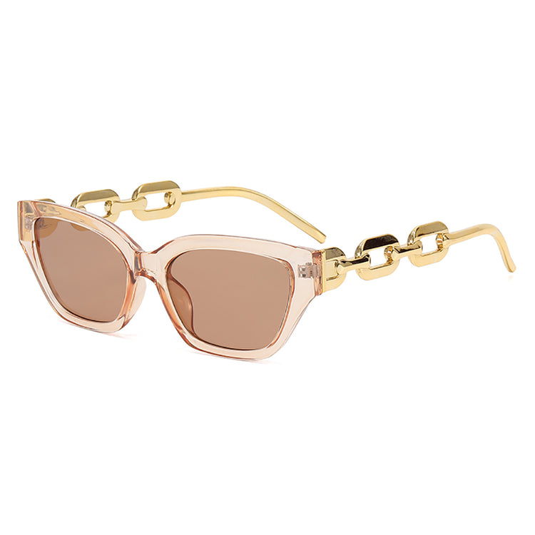 Lorraine Women's Vintage Chain-Link Cat-Eye Sunglasses