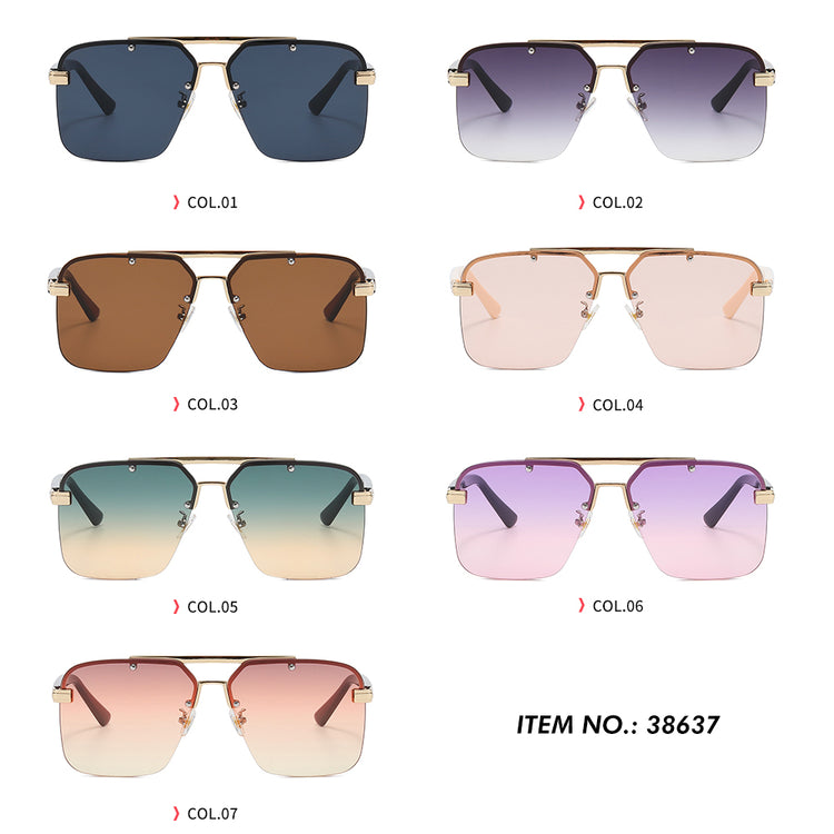 JORDYN METAL AVIATOR FRAME UV400 GRADIENT MEN'S SUNGLASSES