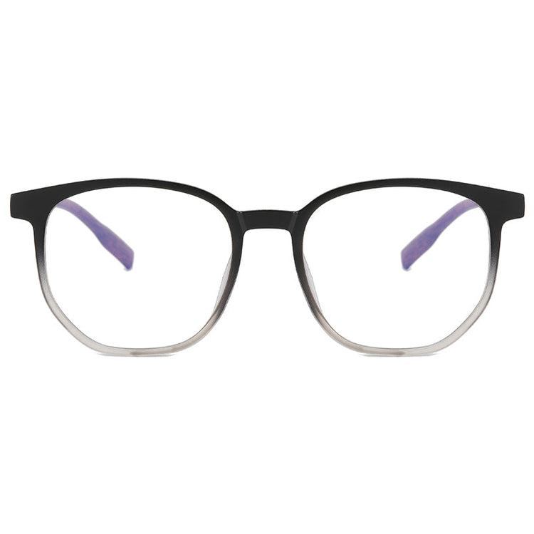 Elliot Unisex Geometric Frame Anti-Blue Light Retro Faux Wood Glasses