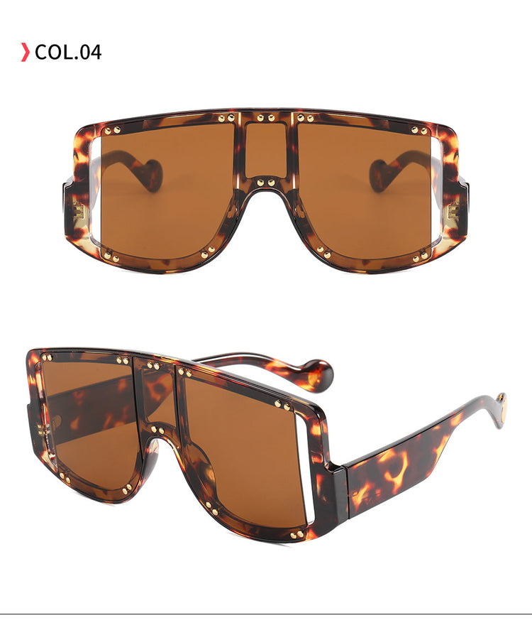 AVERY WOMEN'S UV 400 OVERSIZED BOLD SHIELD FRAME SUNGLASSES