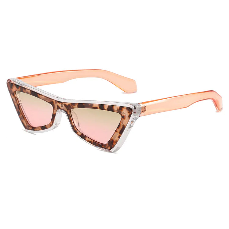 SUMMER VINTAGE TRIANGLE FRAME CAT-EYE UV400 SUNGLASSES