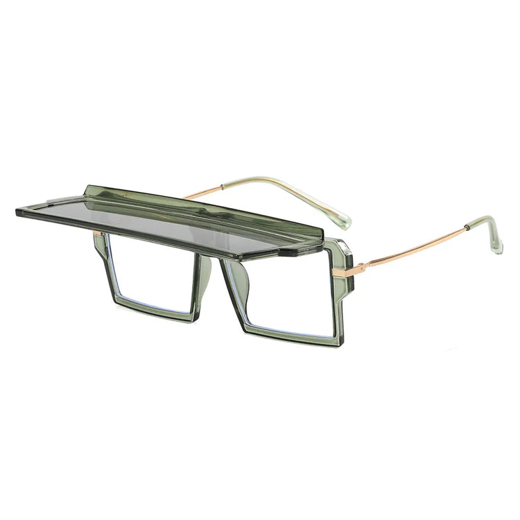 JAY UNISEX FLAT TOP VISOR SQUARE FRAME SUNGLASSES