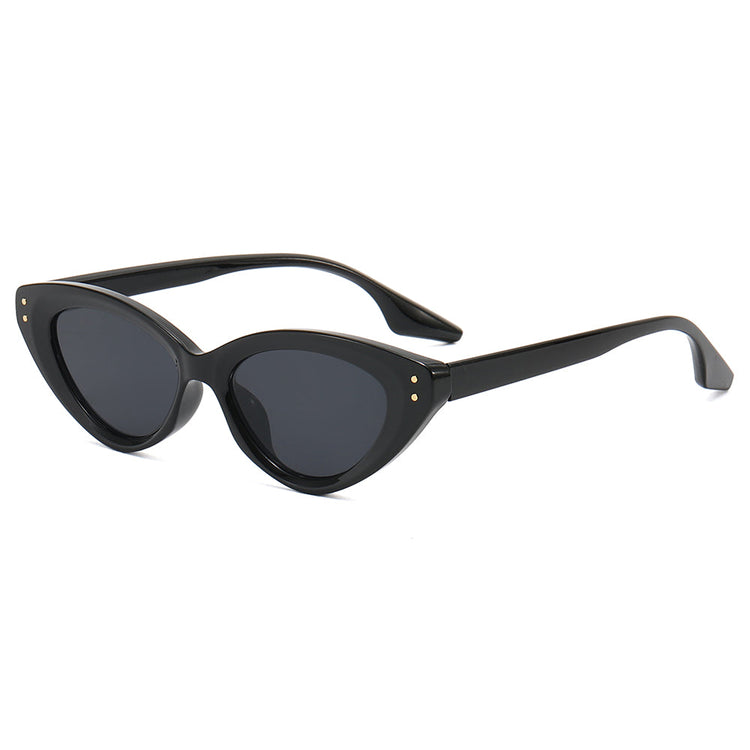 QUINN WOMEN'S UV400 SMALL TRIANGLE CAT-EYE FRAME SUNGLASSES