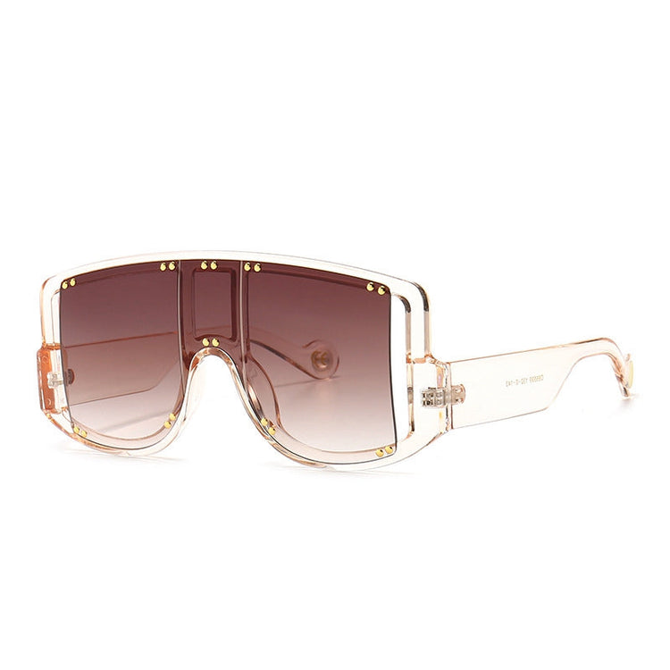 AVERY WOMEN'S UV 400 OVERSIZED BOLD SHIELD FRAME SUNGLASSES