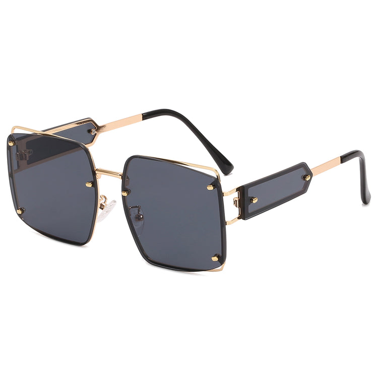 CAMERON UNISEX UV400 SQUARE METAL FRAME SUNGLASSES