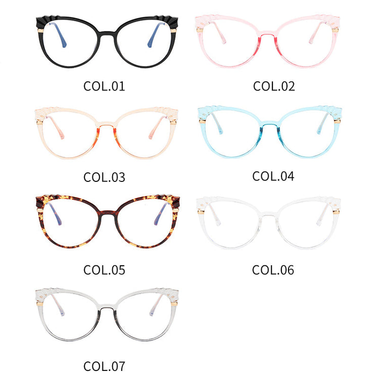 AMY WOMENS TRANSPARENT CAT EYE ANTI BLUE LIGHT BLOCKING GLASSES