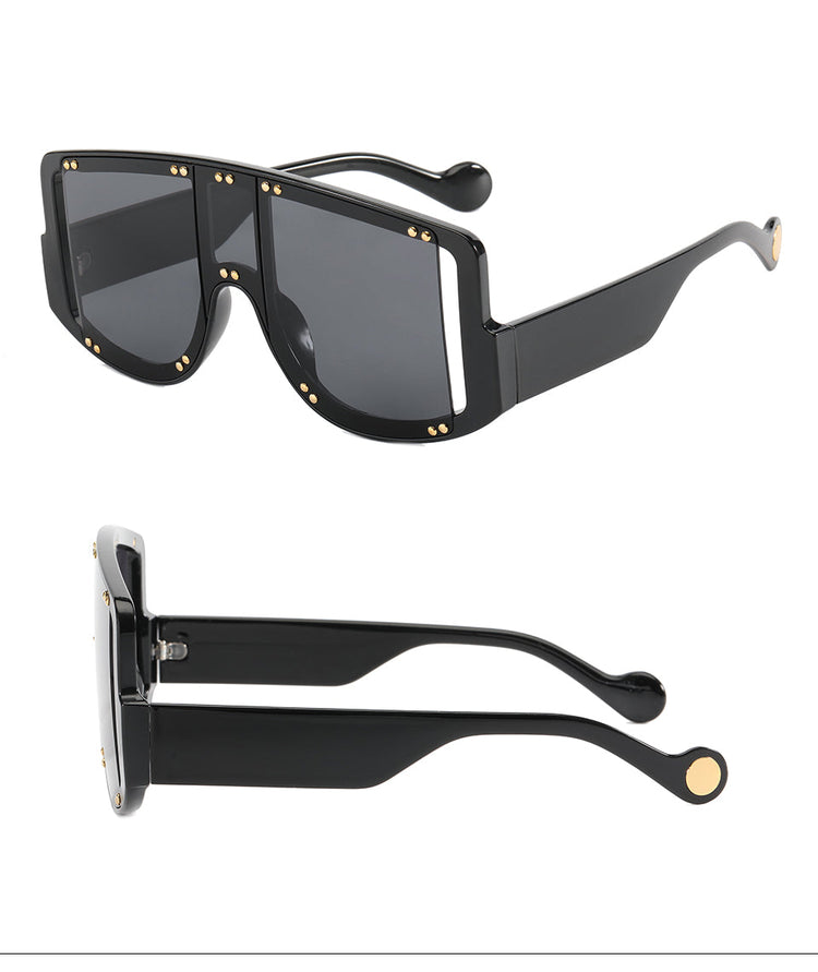 AVERY WOMEN'S UV 400 OVERSIZED BOLD SHIELD FRAME SUNGLASSES