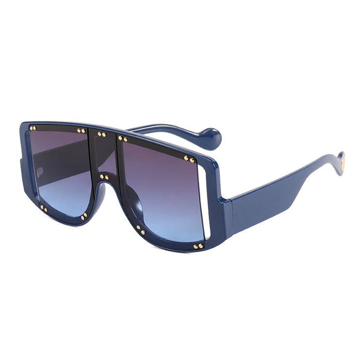 AVERY WOMEN'S UV 400 OVERSIZED BOLD SHIELD FRAME SUNGLASSES