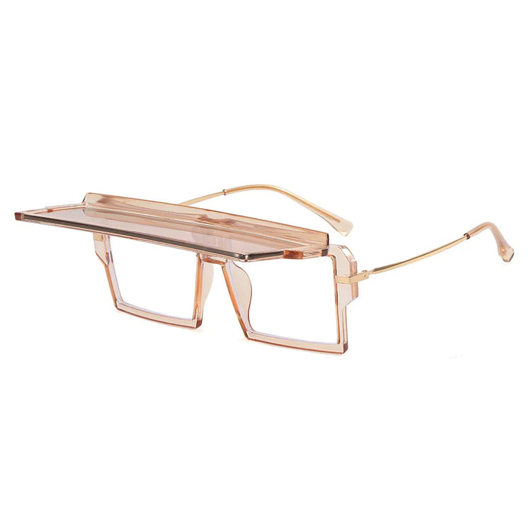 JAY UNISEX FLAT TOP VISOR SQUARE FRAME SUNGLASSES