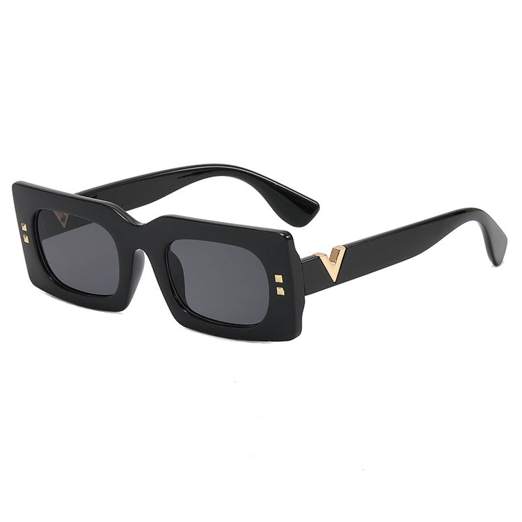 SHAE WOMEN'S SMALL VINTAGE UV400 RECTANGULAR FRAME VINTAGE SUNGLASSES