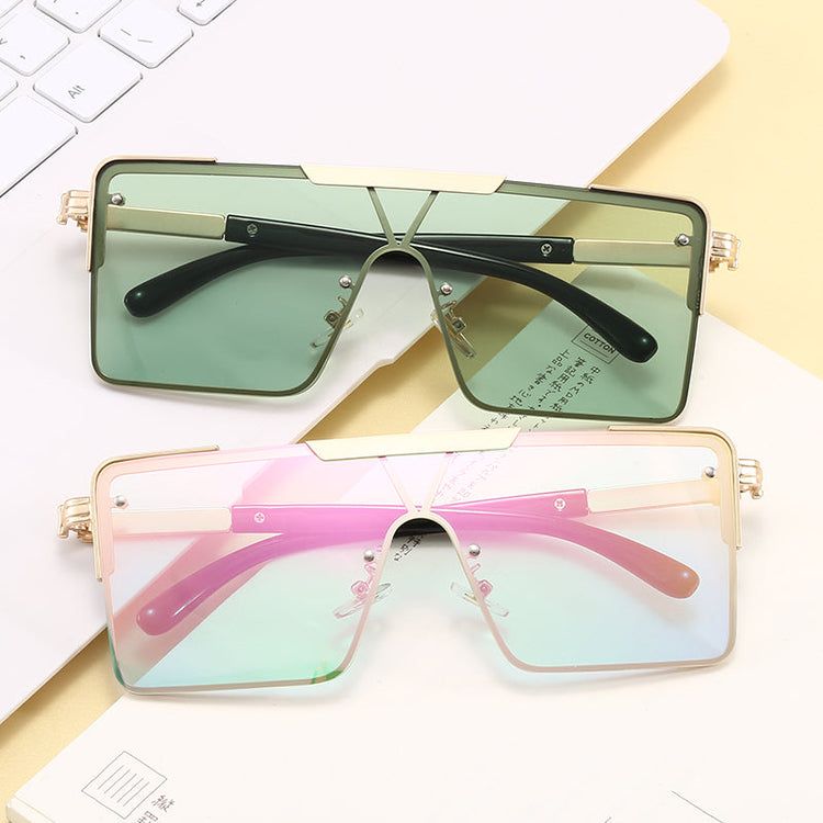 AIDEN UNISEX UV 400 RECTANGLE FRAMELESS FLAT-TOP SHADES