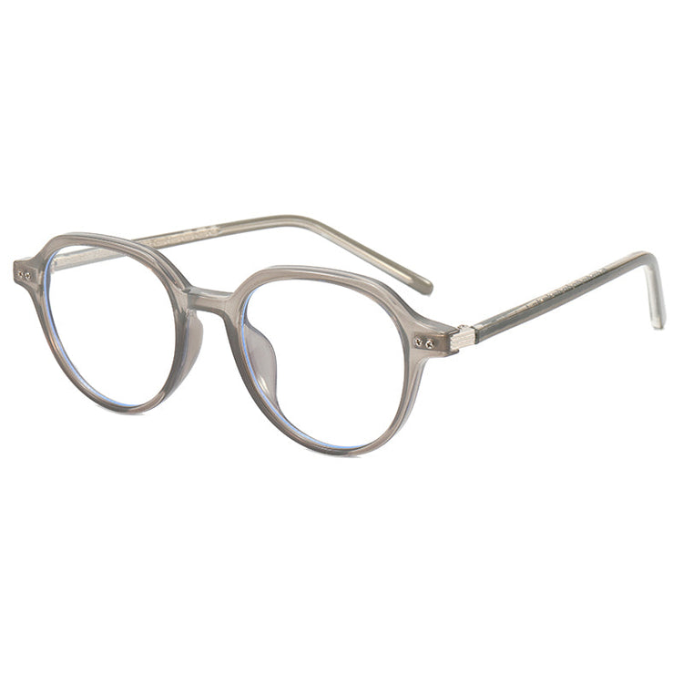 Zaid Unisex Vintage Round Frame Anti-Blue Light Glasses