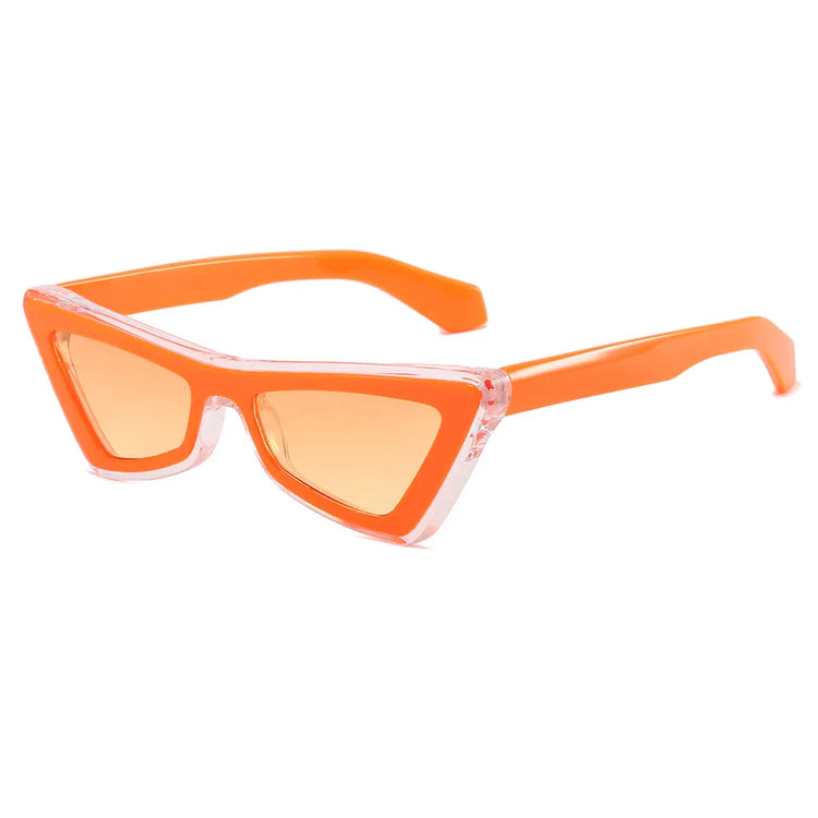 SUMMER VINTAGE TRIANGLE FRAME CAT-EYE UV400 SUNGLASSES