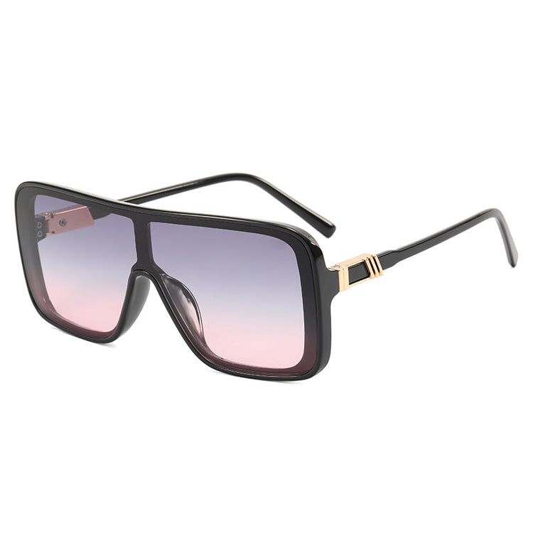 ALI UNISEX UV400 BIG RECTANGLE FRAME SUNGLASSES