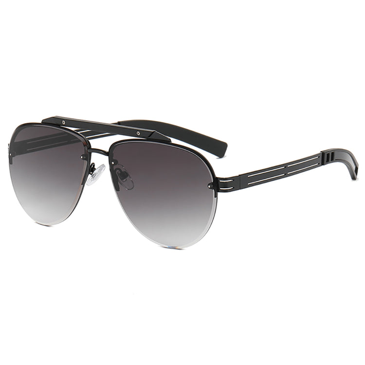 PARKER MEN'S METAL AVIATOR FRAME UV400 GRADIENT SUNGLASSES