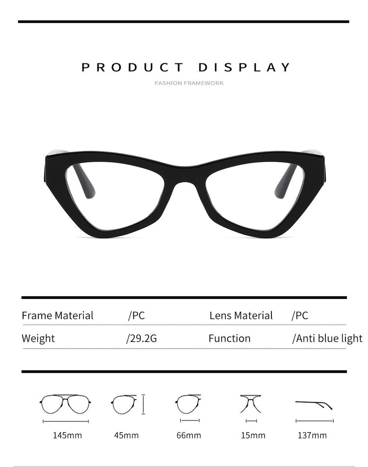 JULIA Women's Blue Light Blocking Cat Eye Frame Glasses