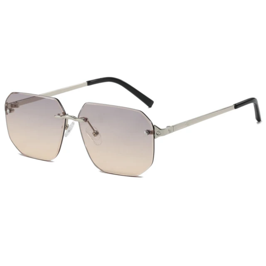 Matteo Unisex  Rimless Oversized Square Sunglasses