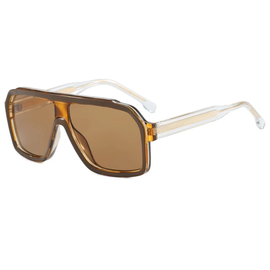 Zephyr Unisex UV400 Oversized Retro Pilot Frame Sunglasses